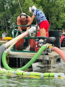 DASH Boat removal of Milfoil